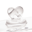 Manteigueira de Cristal de Chumbo Tampa Coração 17cm