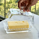 Manteigueira de Cristal de Chumbo Tampa Coração 17cm