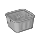 Pote Hermético Slim Multiuso Cinza 1,3 Litros