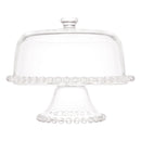 Prato para Bolo Boleira Cristal de Chumbo com Pé e Tampa Pearl 31cm