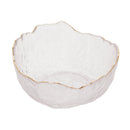 Bowl Cristal de Chumbo Martelado com Borda Dourada Taj 13cm