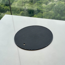 Descanso de Panela Redondo em Silicone Preto 18cm