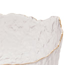 Bowl Cristal de Chumbo Martelado com Borda Dourado Taj 19cm