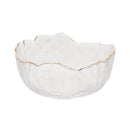 Bowl Cristal de Chumbo Martelado com Borda Dourada Taj 13cm