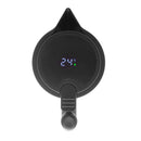 Garrafa Térmica de Plástico com Termômetro Preta 1 Litro