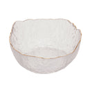 Bowl Cristal de Chumbo Martelado com Borda Dourada Taj 16,5cm