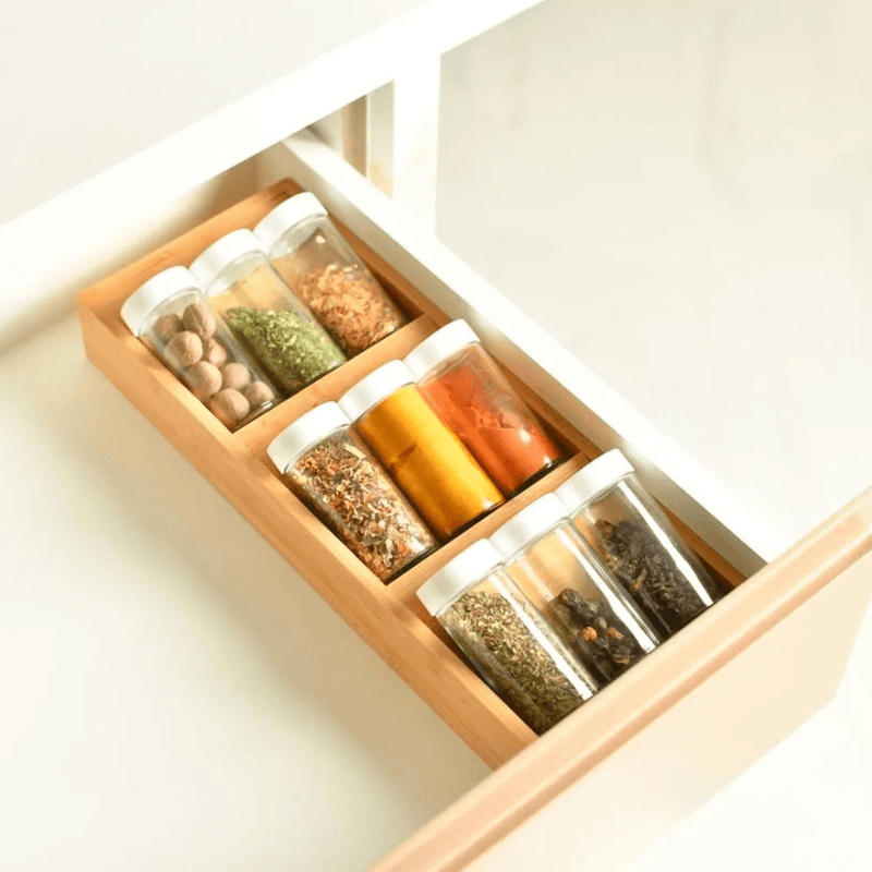 Organizador para Temperos Keep de Bambu 10 Peças