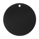 Descanso de Panela Redondo em Silicone Preto 18cm