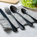 Faqueiro 24 Peças de Aço Inox Positano Preto Ônix