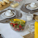 Bowl Cristal de Chumbo Martelado com Borda Dourado Taj 19cm