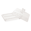 Manteigueira de Cristal de Chumbo Tampa Coração 17cm