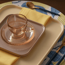 Jogo de Xícaras de Café Cristal Com Pires Pearl Âmbar 4 Peças - 80ml