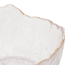 Bowl Cristal de Chumbo Martelado com Borda Dourada Taj 13cm