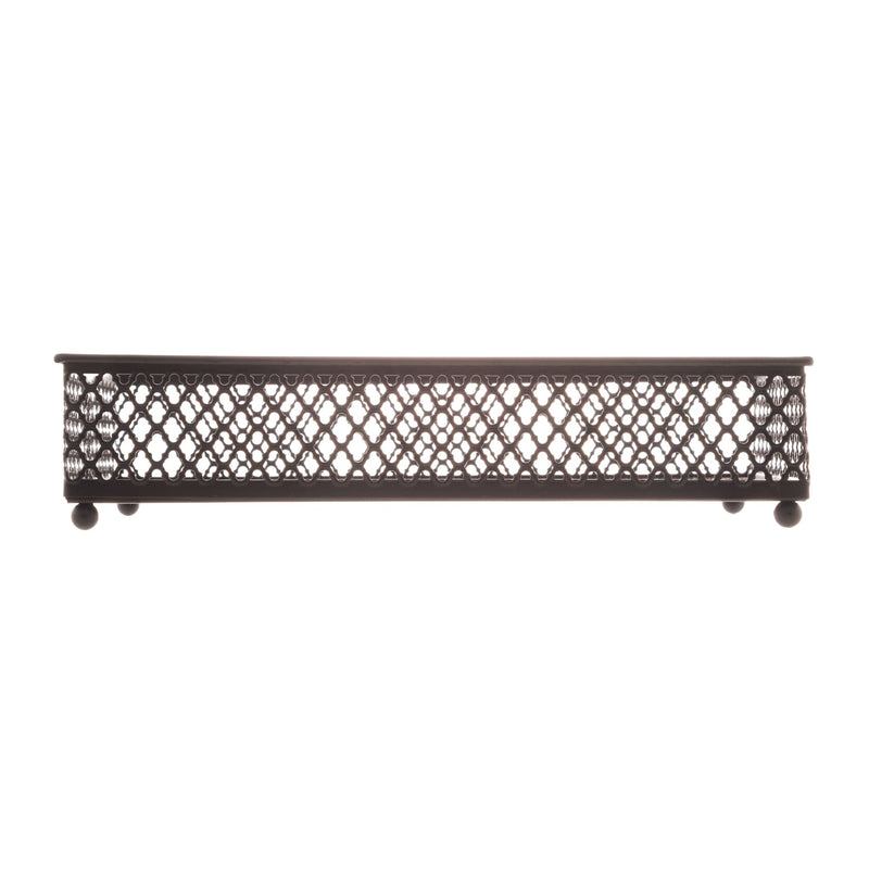 Bandeja em Metal com Espelho Barcelona Preto 21cm
