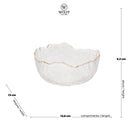Bowl Cristal de Chumbo Martelado com Borda Dourada Taj 13cm