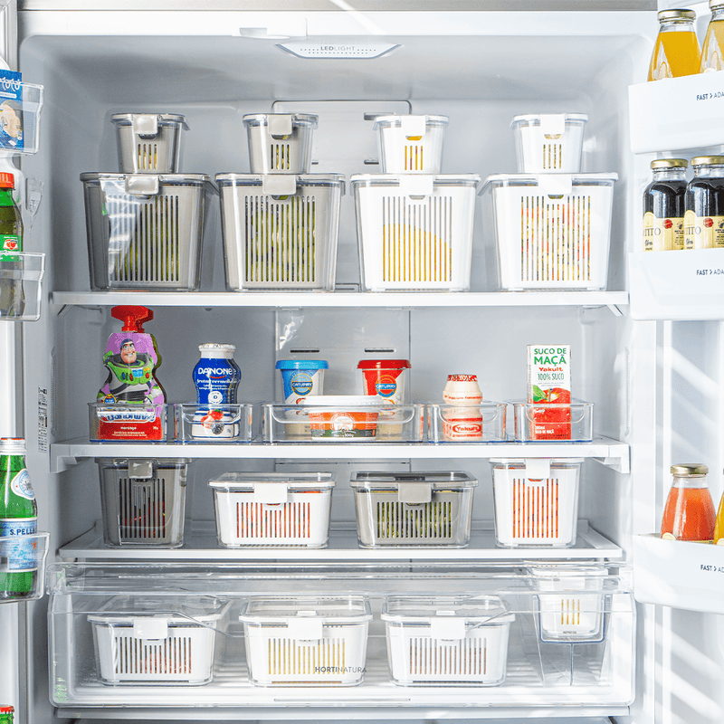 Pote Hermético Slim Multiuso Cinza 4,4 Litros