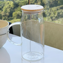 Jarra de Vidro Sense com Tampa de Bambu 1,15 Litros
